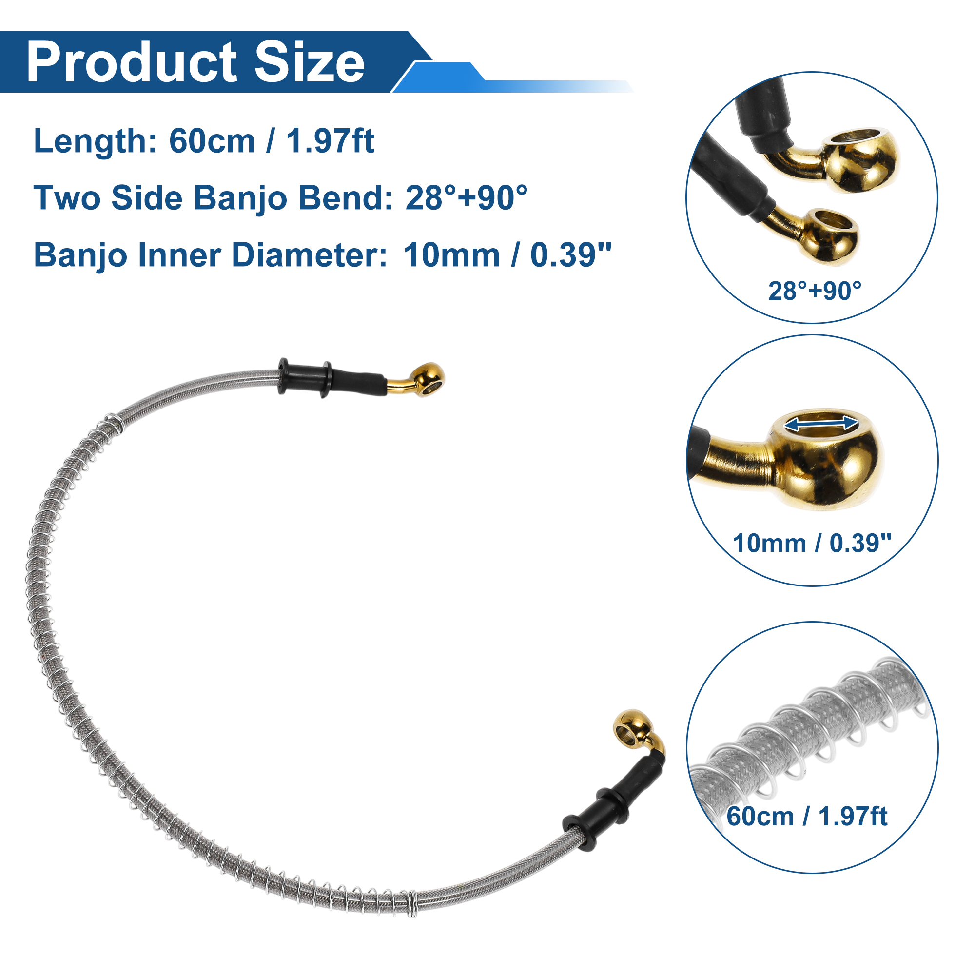 UXCELL 60cm Motorcycle Brake C - Braided Line incelemesi ve fiyatı