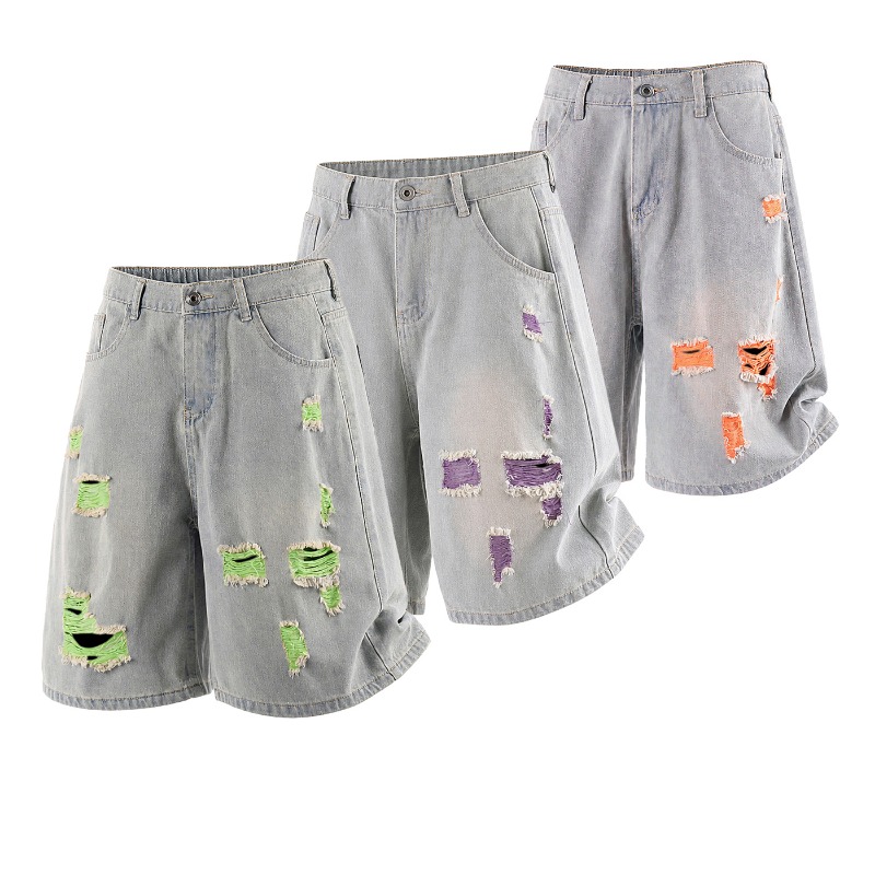 Men's Lined Ripped Denim Short - Fly Line incelemesi ve fiyatı