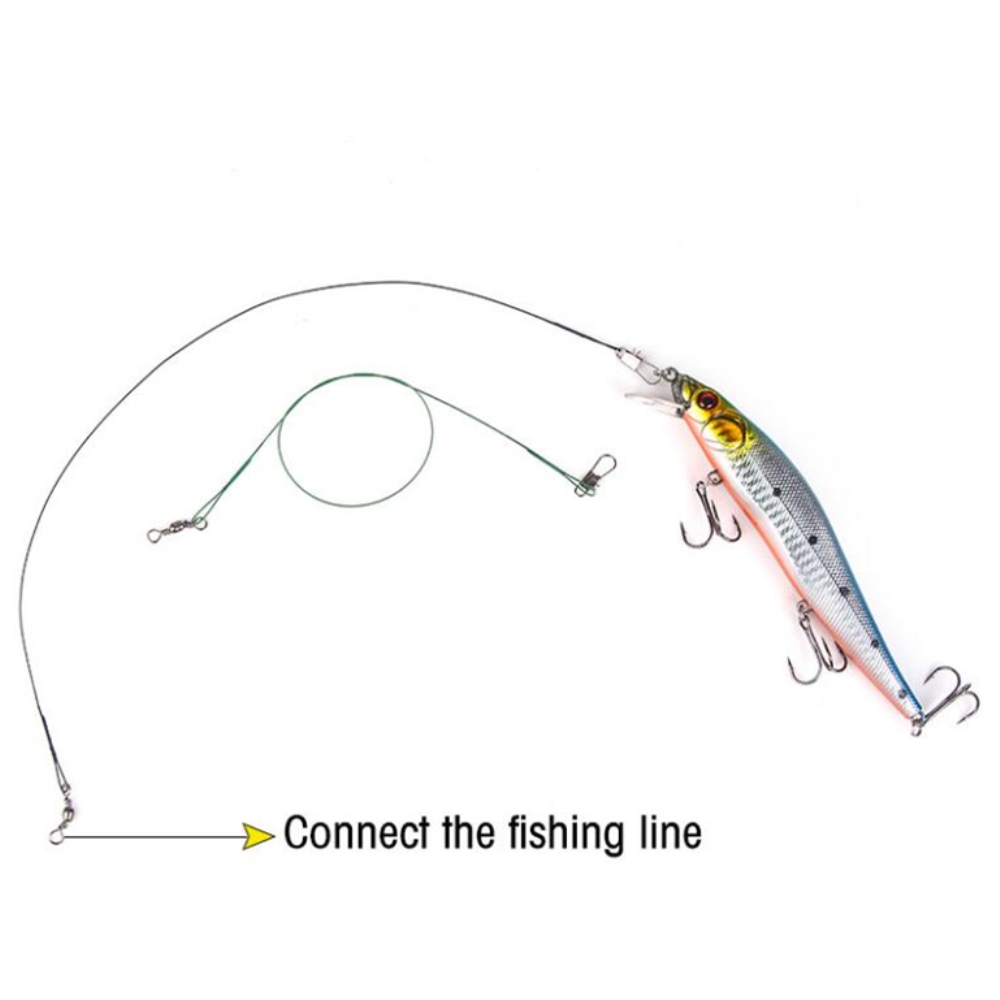10pcs/lot Anti Bite Steel Fish - Leader Line incelemesi ve fiyatı