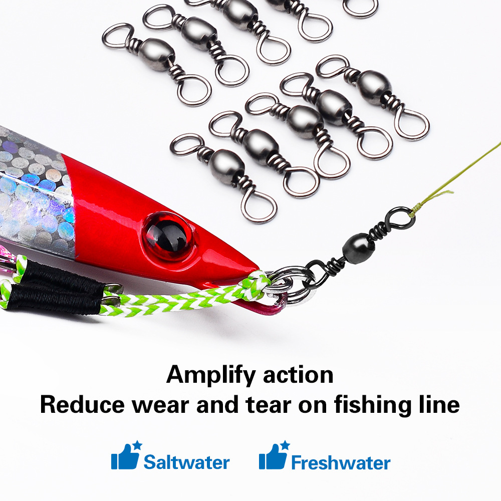 100Pcs Fishing Swivels Connect - Leader Line incelemesi ve fiyatı