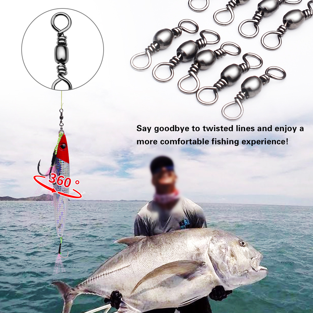 100Pcs Fishing Swivels Connect - Leader Line incelemesi ve fiyatı