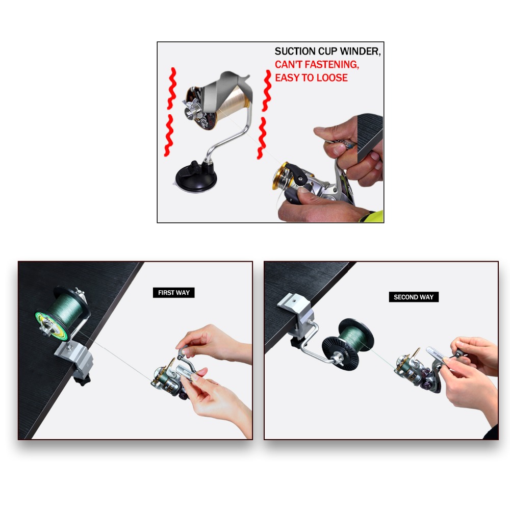 1pcs Portable Aluminum Fishing - Fishing Line Spooler incelemesi ve fiyatı