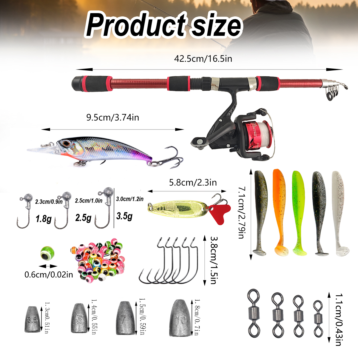 46Pcs Telescopic Fishing Rod R - Freshwater Line incelemesi ve fiyatı