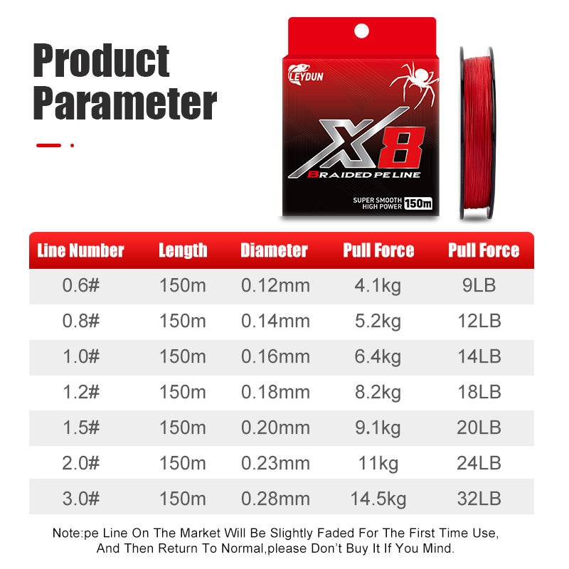 LEYDUN Not-Fading Red Fishing  - Ice Fishing Line incelemesi ve fiyatı