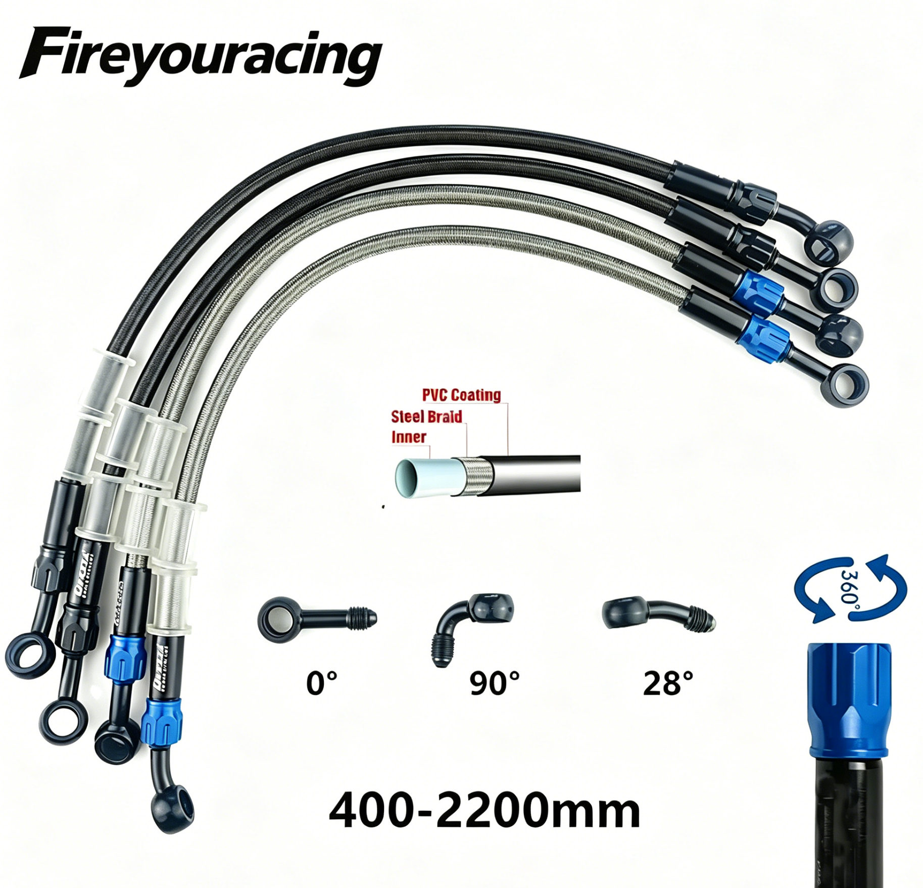 Motorcycle Brake Hose AN3 Brai - Braided Line incelemesi ve fiyatı