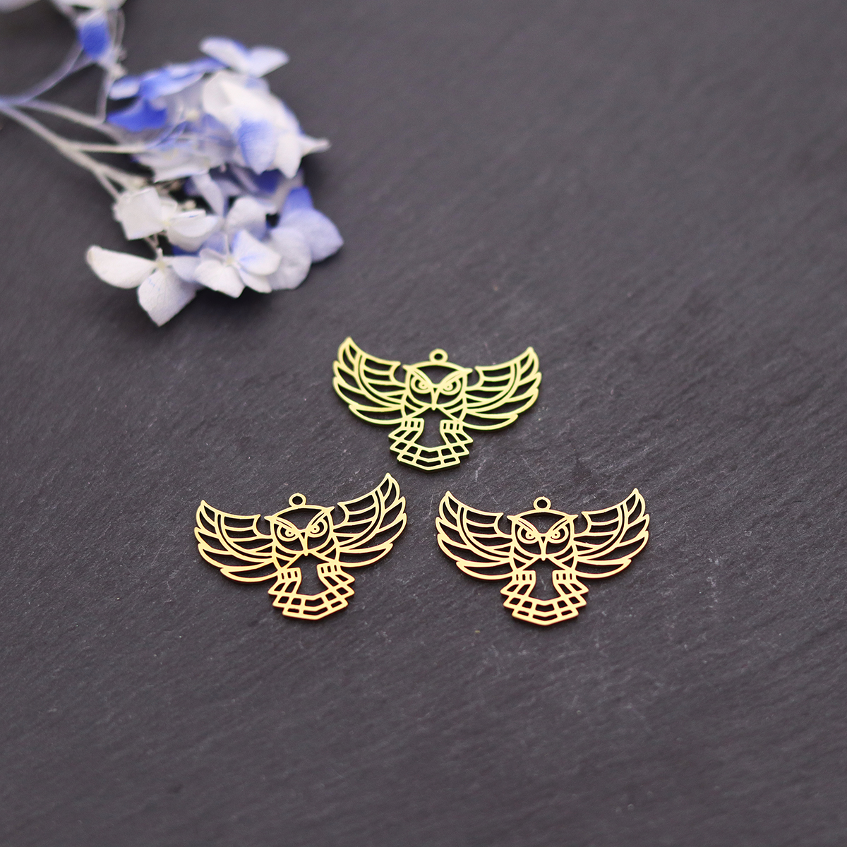3pcs Owl Stainless Steel Charm - Fly Line incelemesi ve fiyatı