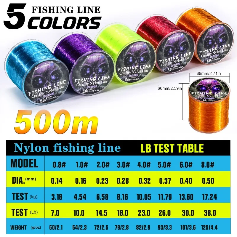 Sougayilang 100/500m Nylon Fis - Ice Fishing Line incelemesi ve fiyatı